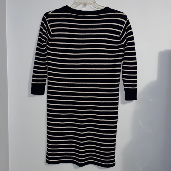 J. Crew Navy and Cream Merino Wool Sheath Dress - Picture 6 of 7